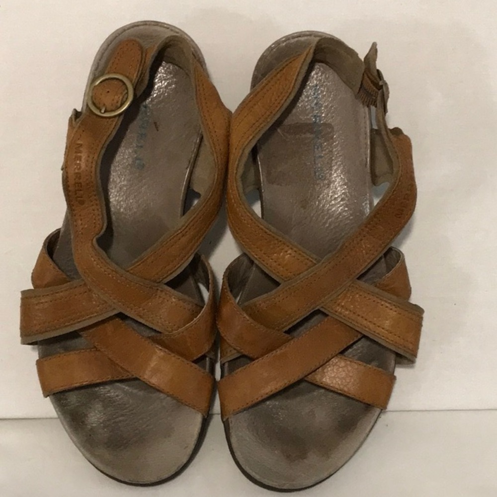 Merrell Brown Sandals with Leather Straps Size 8